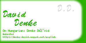 david denke business card